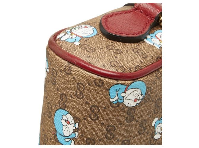 Borsa a tracolla Mini GG Supreme Gucci x Doraemon Marrone Bordò - vista 4