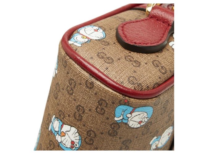 Borsa a tracolla Mini GG Supreme Gucci x Doraemon Marrone Bordò - vista 5
