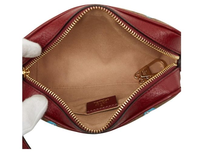 Borsa a tracolla Mini GG Supreme Gucci x Doraemon Marrone Bordò - vista 6