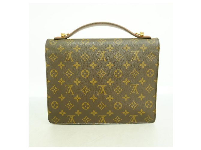Bolsa Louis Vuitton Monogram Monceau 28 Marrom - vista 12