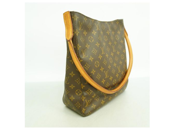 Sac à épaule Louis Vuitton Monogram Looping GM Marron - vue 2