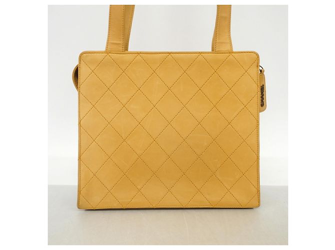 Chanel Matelassé Leder Tote Bag Beige - Ansicht 12