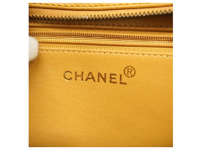 Chanel Matelassé Leder Tote Bag Beige - Ansicht 5