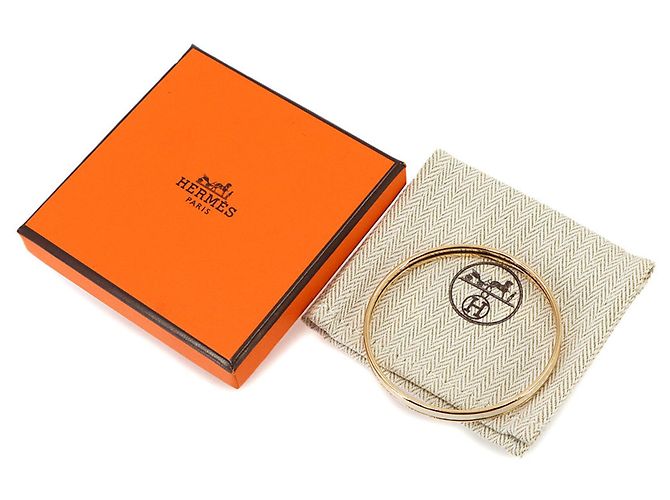 Hermès Hermes Uni Emaille-Armband in Crème Rose Gold Golden Roh - Ansicht 2