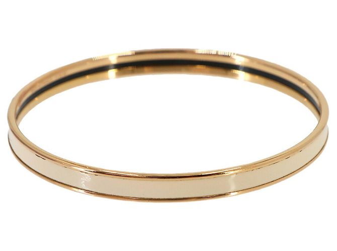 Hermès Hermes Uni Emaille-Armband in Crème Rose Gold Golden Roh - Ansicht 3