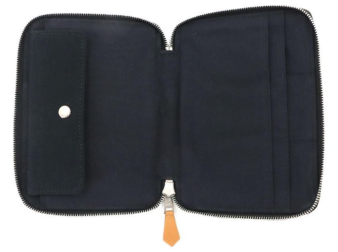 Hermès Cartera bi-fold redonda Hermes Deauville Purse PM Negro - vista 6