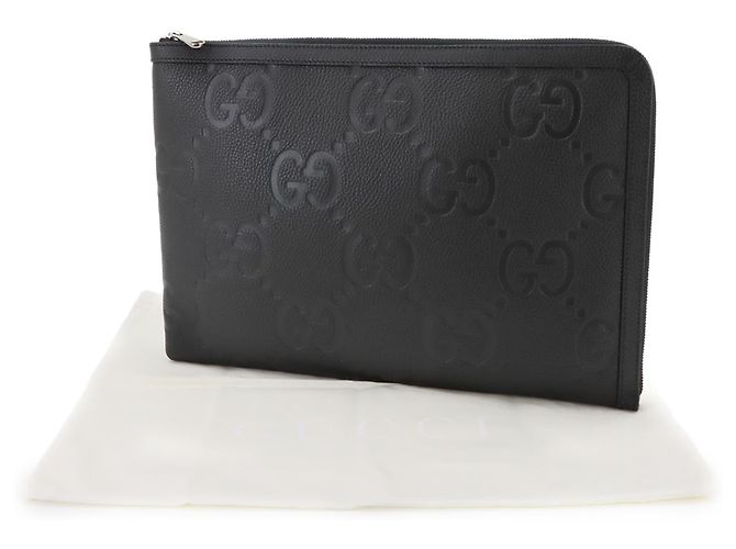 Gucci Jumbo GG Document Case Clutch Handtasche Schwarz - Ansicht 2