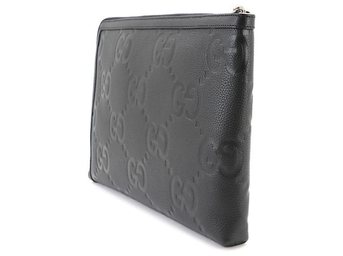 Gucci Jumbo GG Document Case Clutch Handtasche Schwarz - Ansicht 4