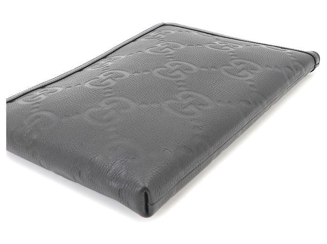 Gucci Jumbo GG Document Case Clutch Handtasche Schwarz - Ansicht 5