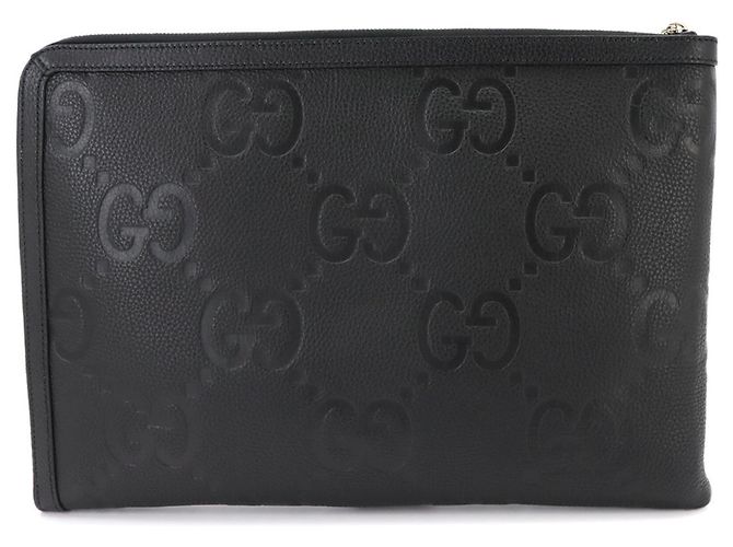 Bolso de Mano Gucci Jumbo GG Document Case Negro - vista 3