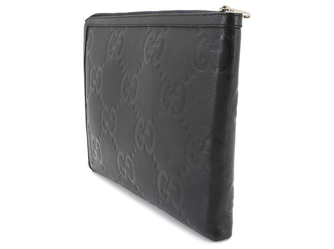 Bolso de Mano Gucci Jumbo GG Document Case Negro - vista 4