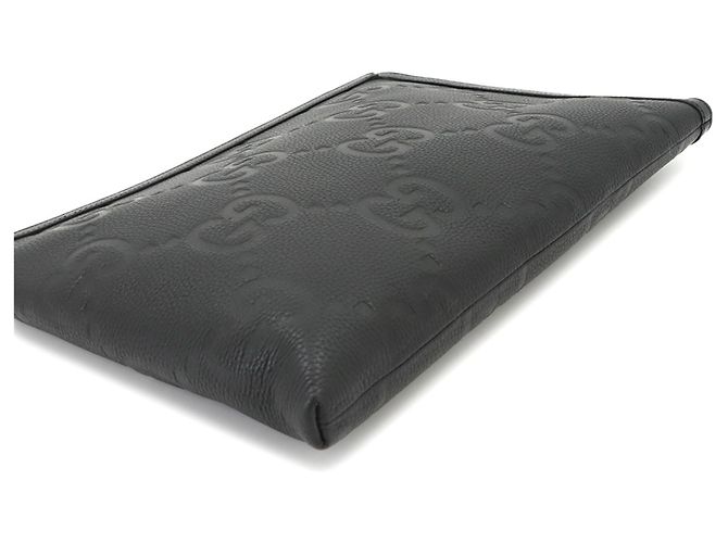 Bolso de Mano Gucci Jumbo GG Document Case Negro - vista 5