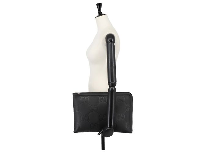 Bolso de Mano Gucci Jumbo GG Document Case Negro - vista 9