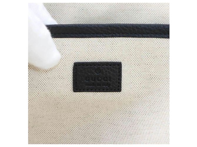 Clutch Gucci Jumbo GG Document Case Nero - vista 7