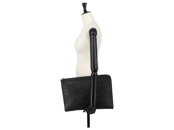 Clutch Gucci Jumbo GG Document Case Nero - vista 9