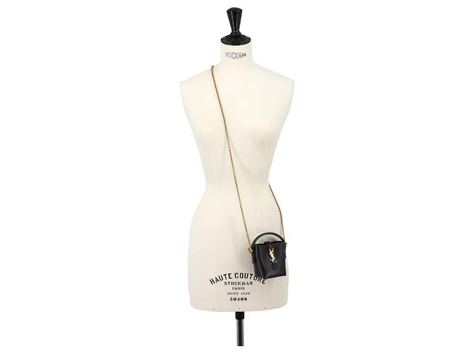 Autre Marque Saint Laurent LE37 Micro 2-way Schulter- und Handtasche Schwarz - Ansicht 10