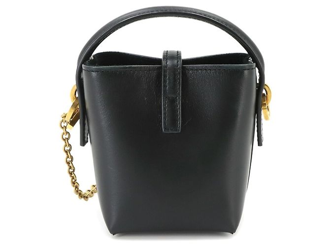 Autre Marque Saint Laurent LE37 Micro 2-way Schulter- und Handtasche Schwarz - Ansicht 3
