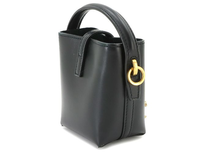 Autre Marque Saint Laurent LE37 Micro 2-way Schulter- und Handtasche Schwarz - Ansicht 4