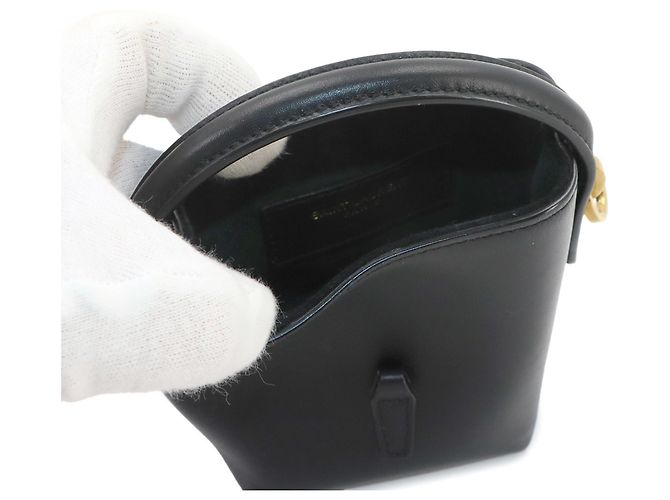 Autre Marque Saint Laurent LE37 Micro 2-way Schulter- und Handtasche Schwarz - Ansicht 7