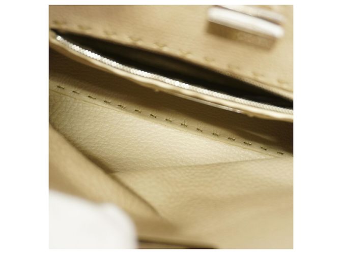 Borsa a mano Fendi Selleria Peekaboo Essentially in pelle Beige - vista 11