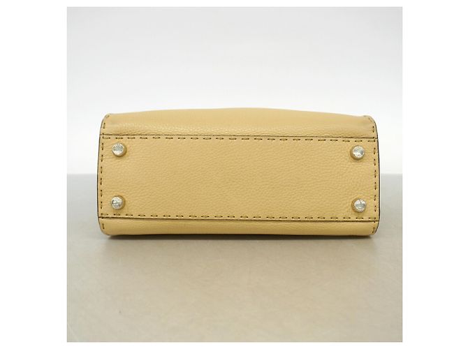 Borsa a mano Fendi Selleria Peekaboo Essentially in pelle Beige - vista 3