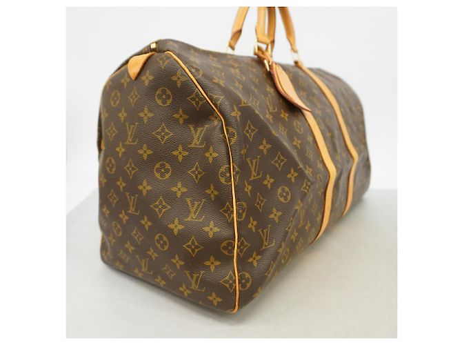 Louis Vuitton Boston Monogram Keepall 55 Bag Brown - view 2