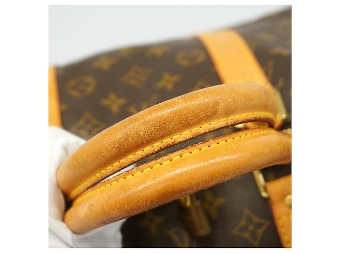 Louis Vuitton Boston Monogram Keepall 55 Bag Brown - view 7