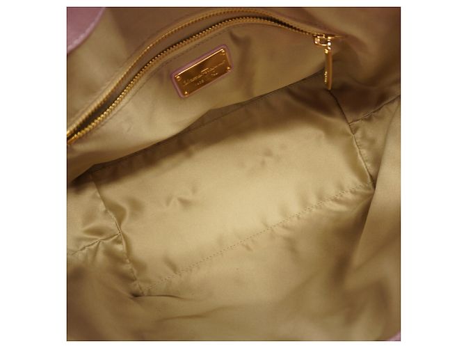 Sac à main en cuir Gancini Salvatore Ferragamo Rose - vue 4