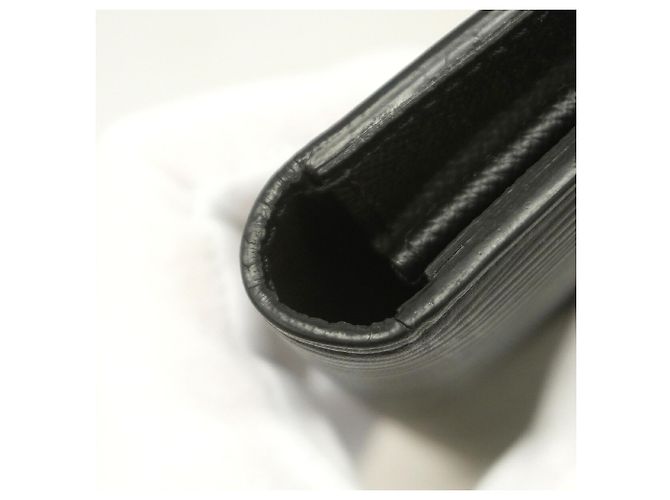 Louis Vuitton Epi Leather Portefeuille Brazza Long Wallet Nero - vista 6