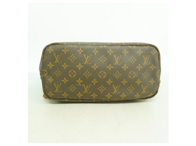 Borsa Tote Louis Vuitton Monogram Neverfull MM Marrone - vista 3