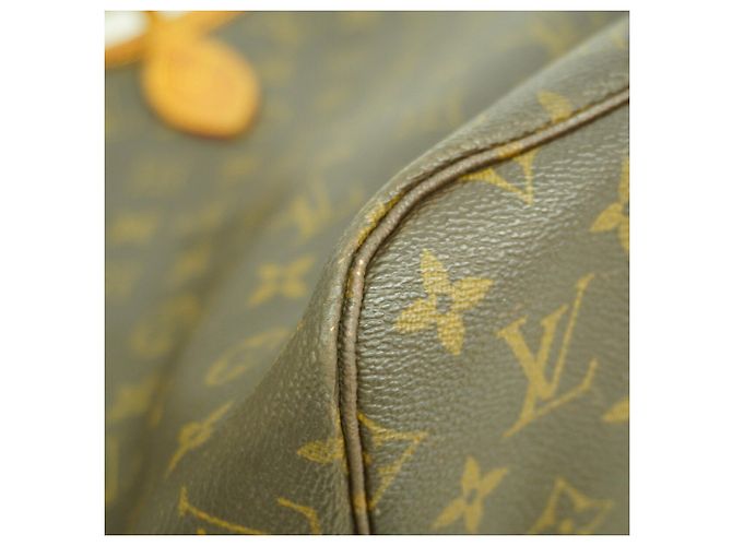 Borsa Tote Louis Vuitton Monogram Neverfull MM Marrone - vista 7