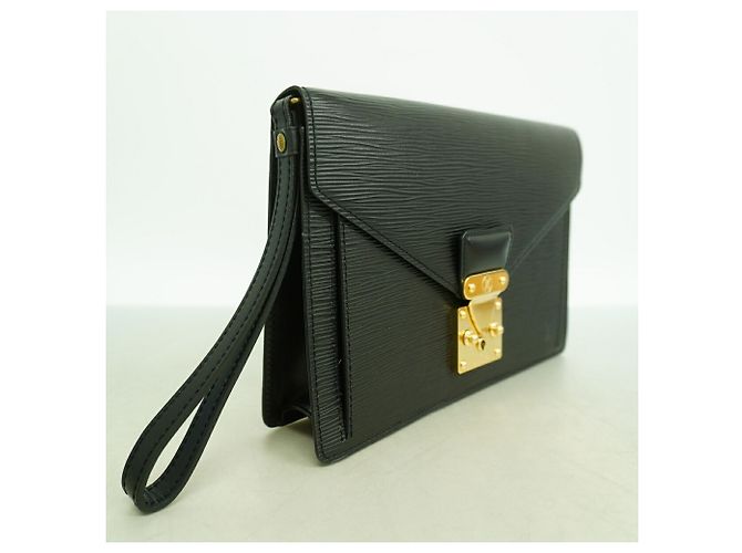 Sac pochette Louis Vuitton en cuir Epi Noir - vue 2