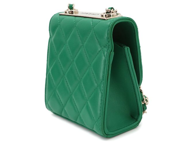 Borsa a spalla con catena Chanel Trendy CC Matelassé Verde - vista 4