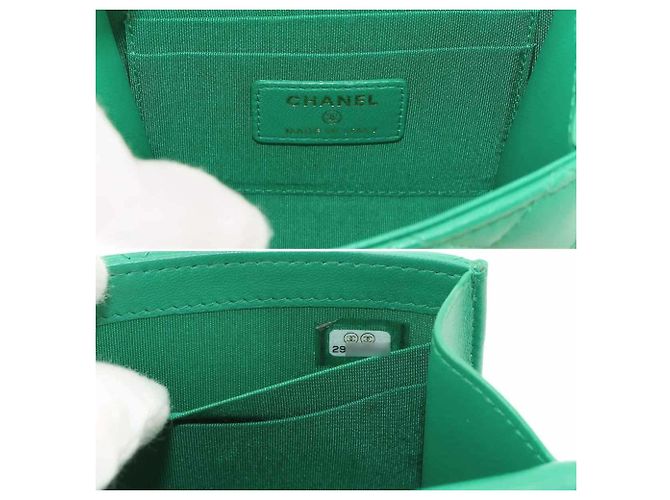 Borsa a spalla con catena Chanel Trendy CC Matelassé Verde - vista 8