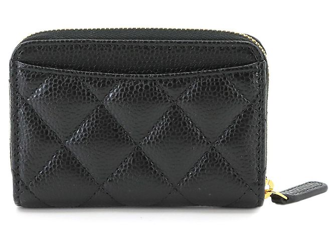 Portamonete con zip Chanel Matelassé Classic Nero - vista 3