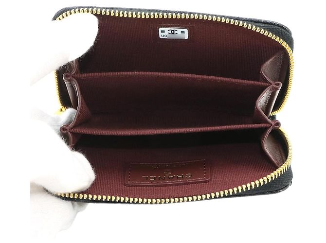 Portamonete con zip Chanel Matelassé Classic Nero - vista 6