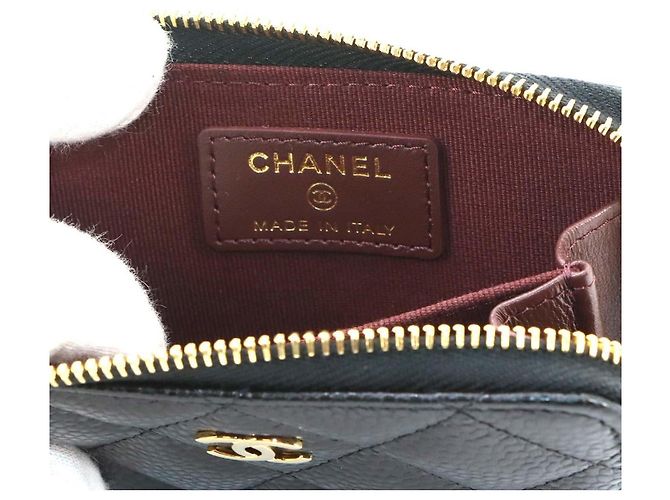 Portamonete con zip Chanel Matelassé Classic Nero - vista 7