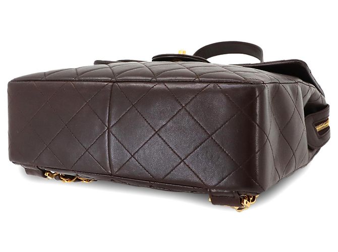 Mochila de cadena Chanel Matelassé Castaño - vista 5