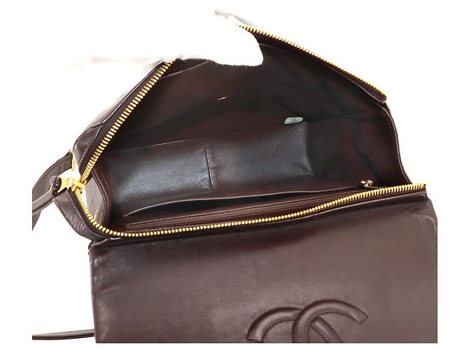 Mochila de cadena Chanel Matelassé Castaño - vista 8