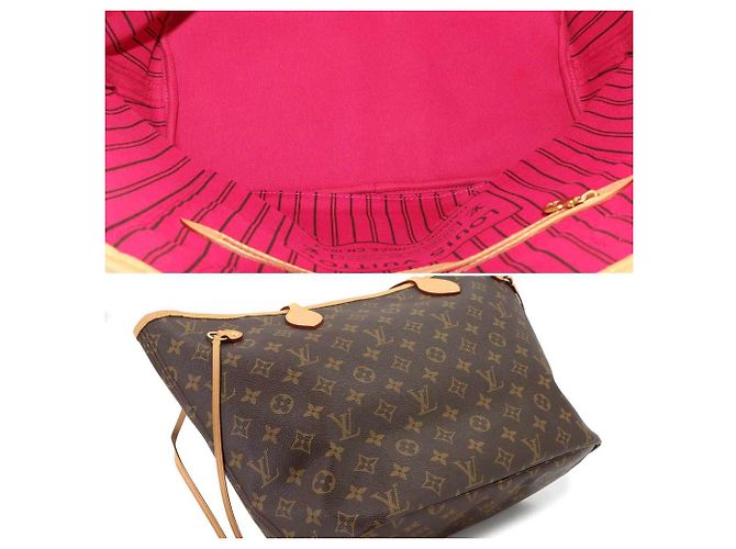 Bolsa Tote Louis Vuitton Neverfull MM Monogram Rosa Monograma - vista 9