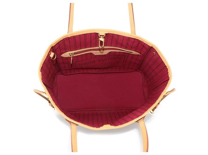 Louis Vuitton Neverfull PM Monogram Tote Handbag Fuschia - view 6