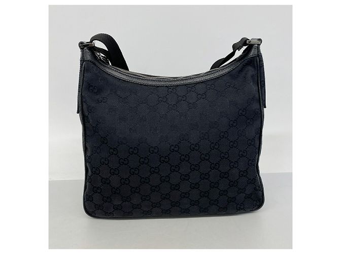 Bolsa de Ombro Gucci GG Canvas Preto - vue 10