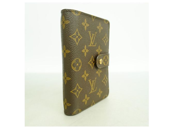 Louis Vuitton Monogram Portefeuille Papier Zip Wallet Marrone - vista 2