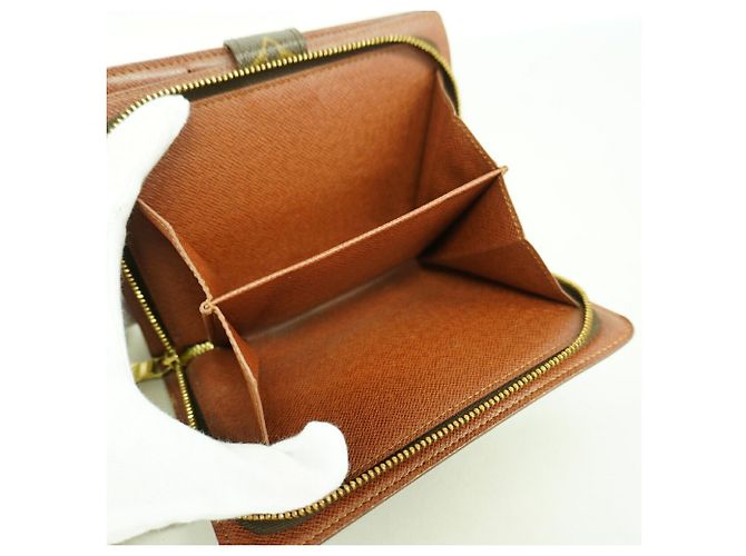 Louis Vuitton Monogram Portefeuille Papier Zip Wallet Marrone - vista 3