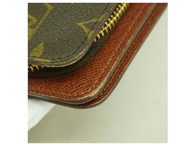 Louis Vuitton Monogram Portefeuille Papier Zip Wallet Marrone - vista 5