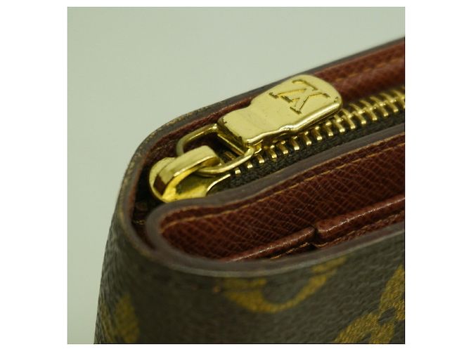 Louis Vuitton Monogram Portefeuille Papier Zip Wallet Marrone - vista 6