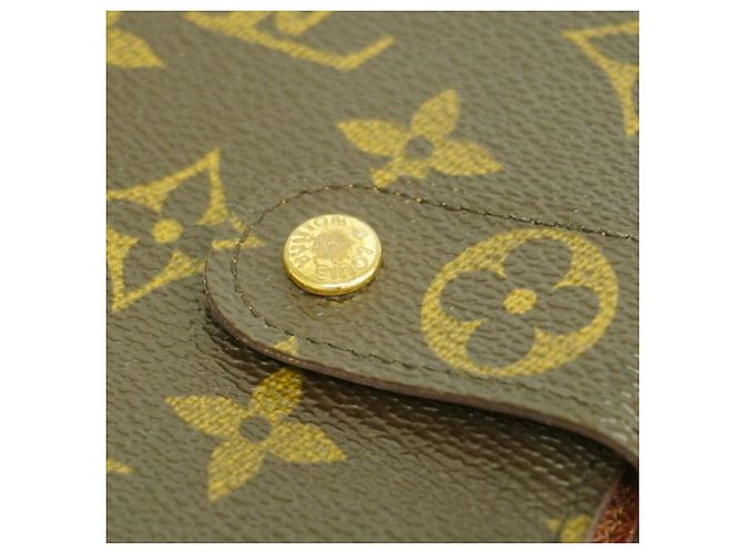 Louis Vuitton Monogram Portefeuille Papier Zip Wallet Marrone - vista 7