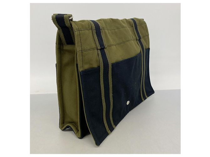Hermès Borsa a tracolla Hermes Fourre-Tout Bassas MM Canvas Nero Cachi - vista 2