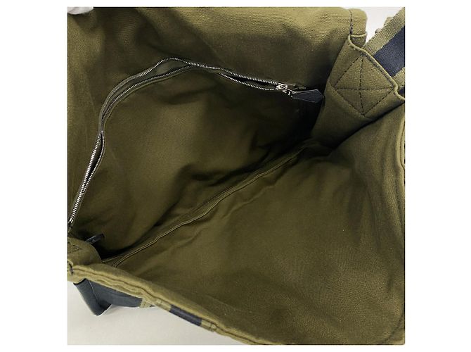 Hermès Borsa a tracolla Hermes Fourre-Tout Bassas MM Canvas Nero Cachi - vista 4