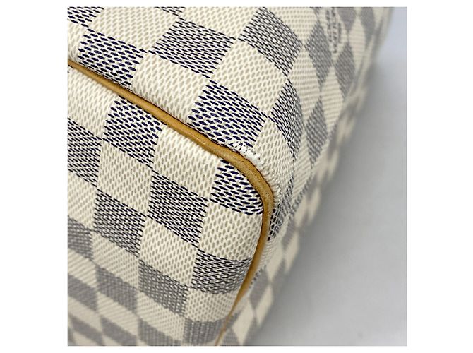 Bolsa Louis Vuitton Damier Azur Speedy 30 Branco - vista 6